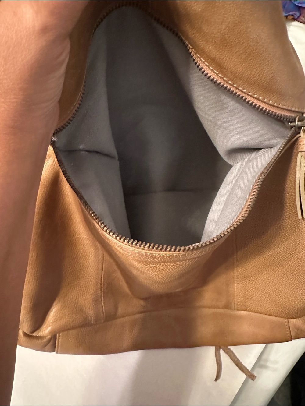 Day & Mood Dayflorence Fringe Leather Hobo Bag - Tan - New - Picture 7 of 14